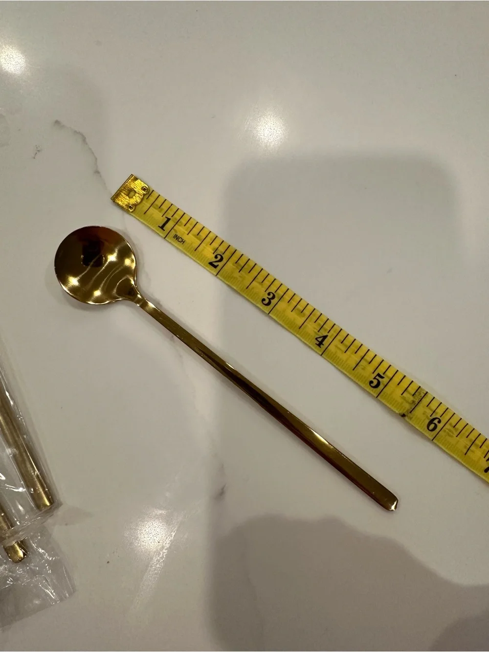 Gold Stainless Steel Long-Handled Coffee Spoons - Set of 4